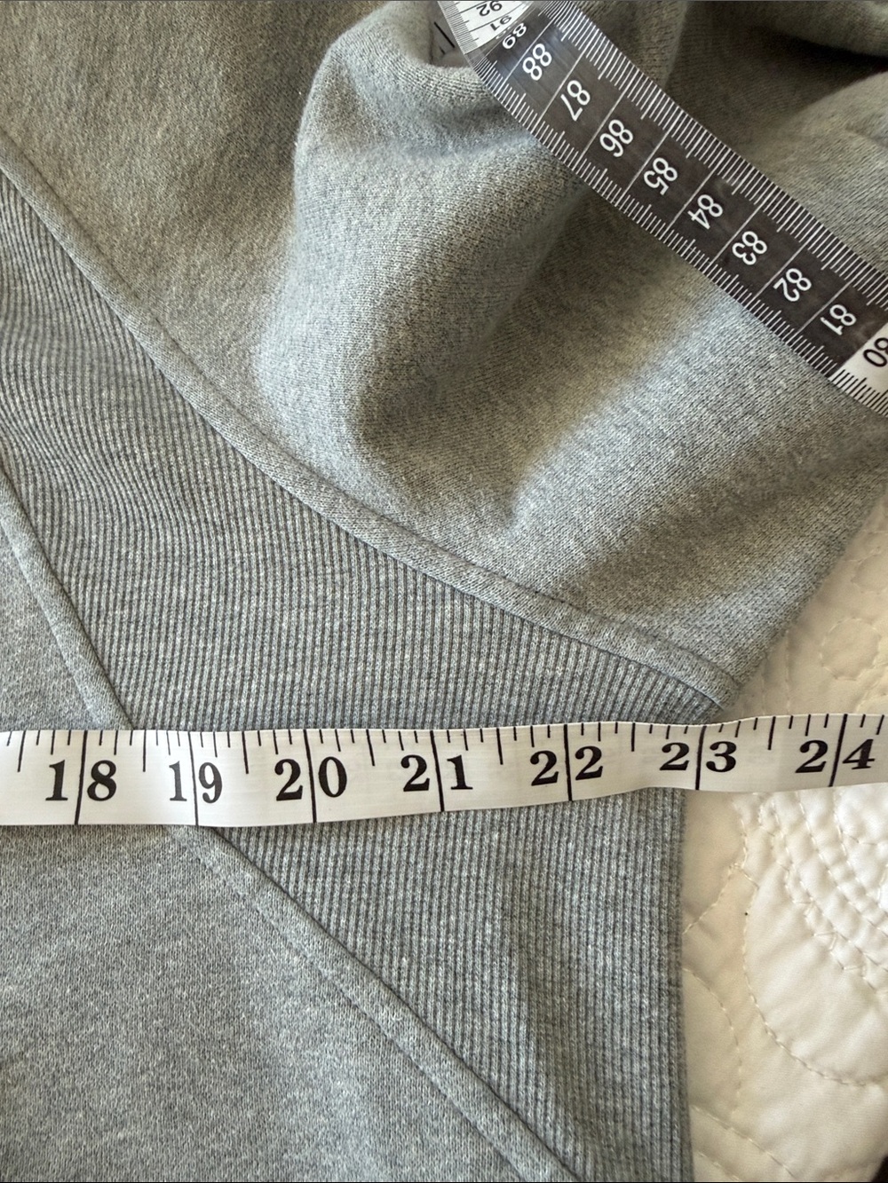 Lululemon Scuba Oversized Half-Zip Hoodie Heathered Core Ultra Light Grey M/L - Picture 2 of 4